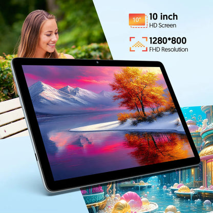 10-inch Android 14 tablet with  8(4+4) GB+128GB, GMS certified