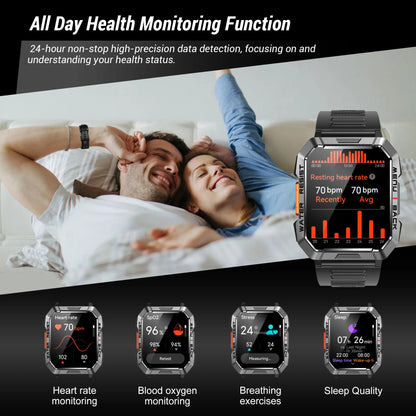 Blackview New Smart Watch 2.01'' HD Display Outdoor Men's Watches