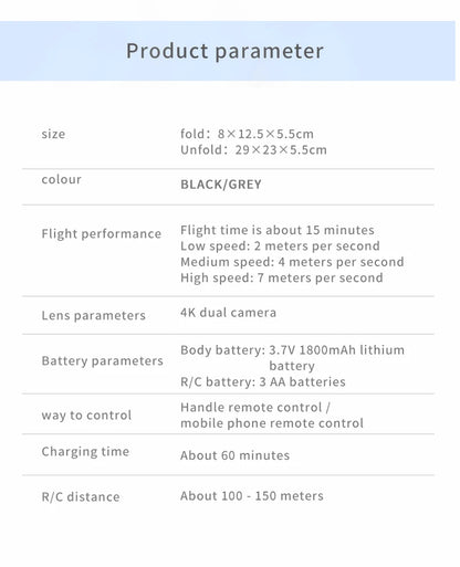 New E99Pro RC Drone 4K Professinal With 1080P Wide Angle HD Camera Foldable Helicopter WIFI FPV Height Hold Gift Toy