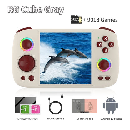 ANBERNIC RG Cube Handheld Game Console 3.95'' IPS Multi-touch Screen T820 Android 13 RGB Joystick 5200mAh Video Gaming Consoles