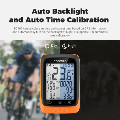 COOSPO BC107 Bike Computer GPS Wireless Bicycle Cycling Odometer Speedometer