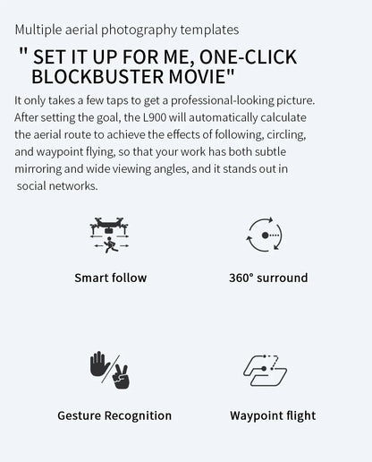 Drone L900 Pro 4K Professional Photography Quadcopter RC