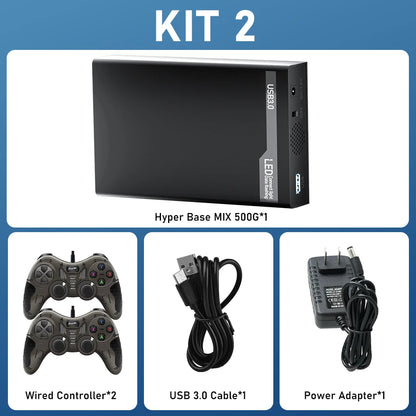 500G Retro Gaming HDD Video Game Console with 38200+Games
