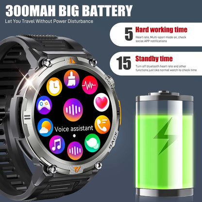 EIGIIS 2024 New KE3 Bluetooth Call Smart Watch