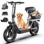 Adults Electric Scooter with Seat, 48V 15AH Foldable Electric Scooter,14" Tires,700W Peak Motor,22MPH, 30+Mile Long Range