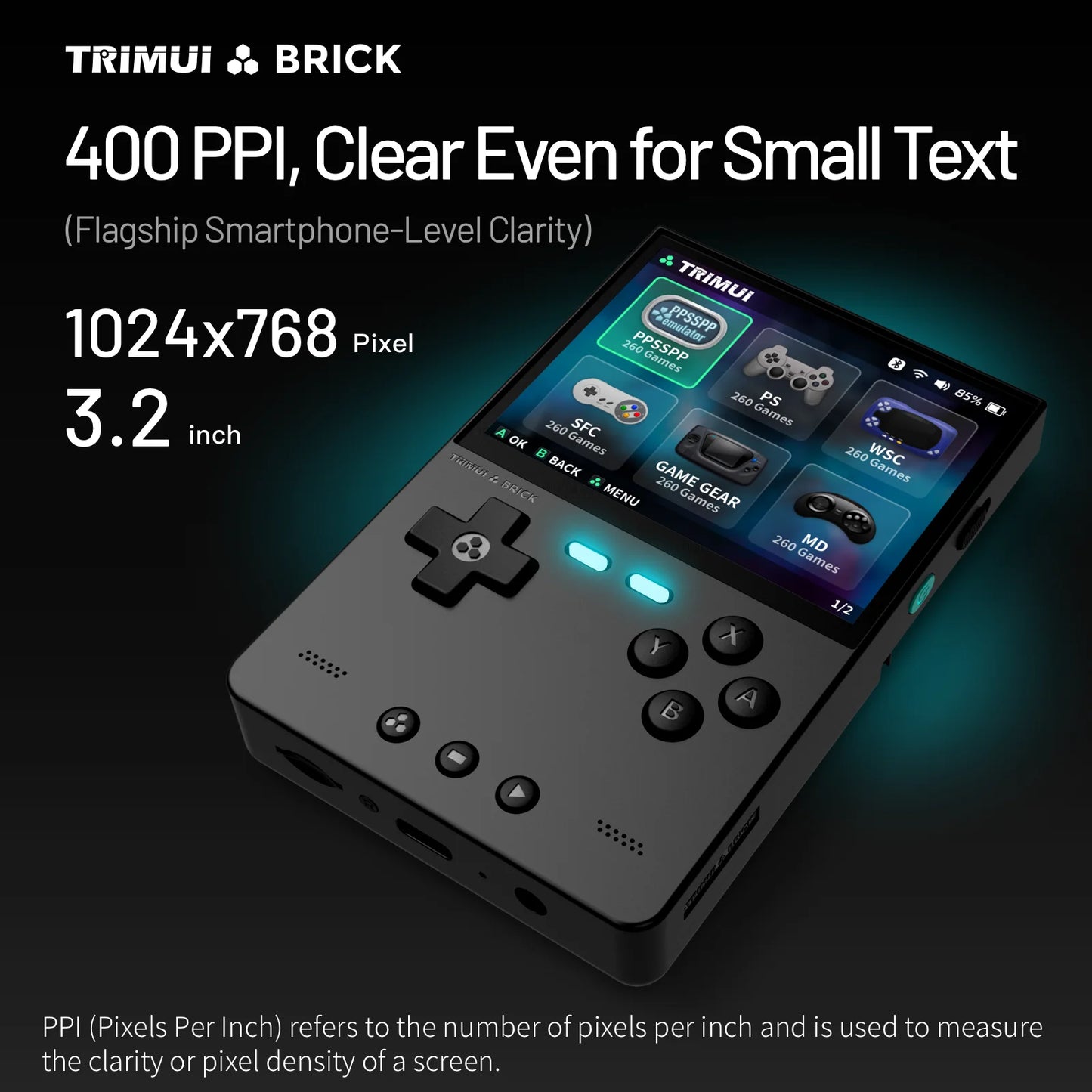 Trimui Brick Retro Handheld Gaming Console -