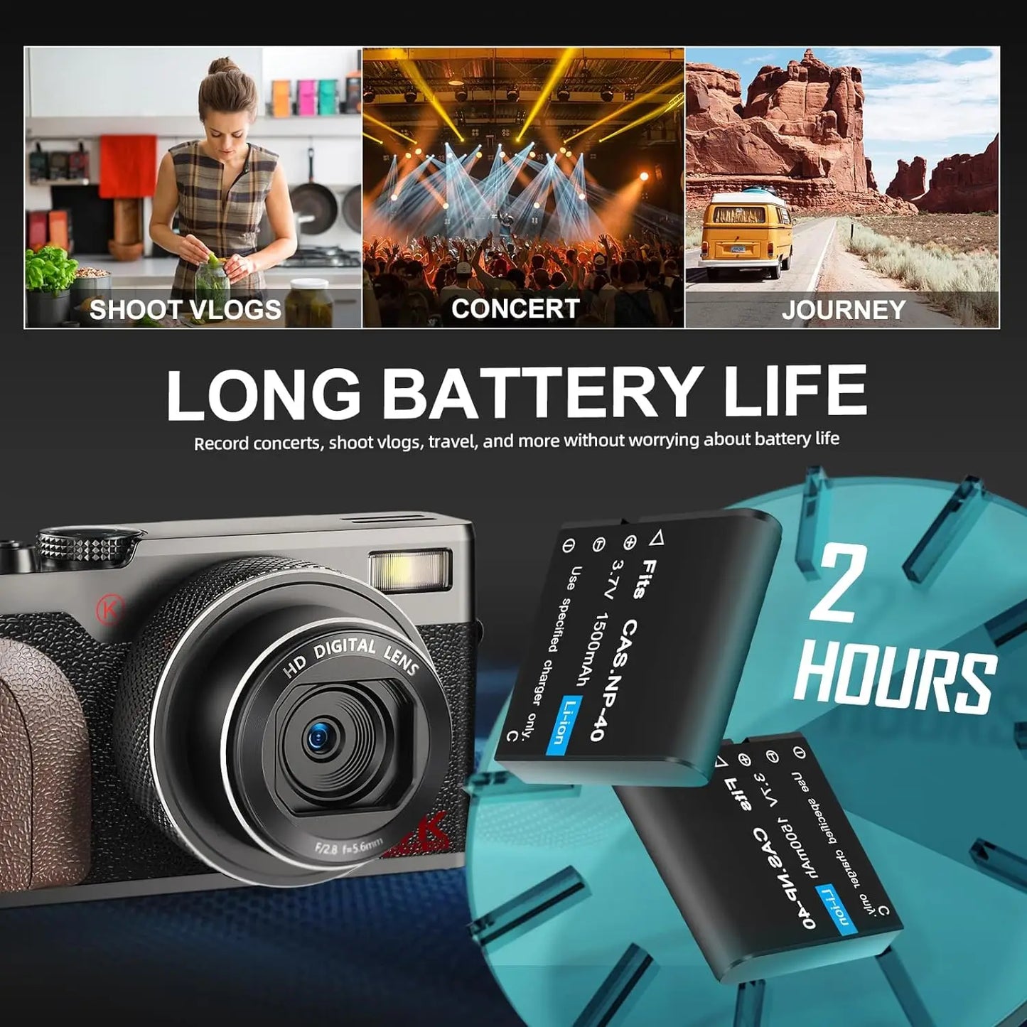 NBD Digital Camera 56MP Cameras for Photography 4K Compact Camera