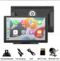 Portable Wireless CarPlay with 4K Dash Cam with 64G TF Card