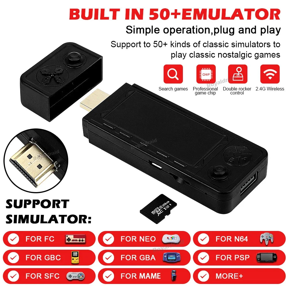 128G 256G X9 PRO GameStick 4KHD TV Video Game Console 3D Games