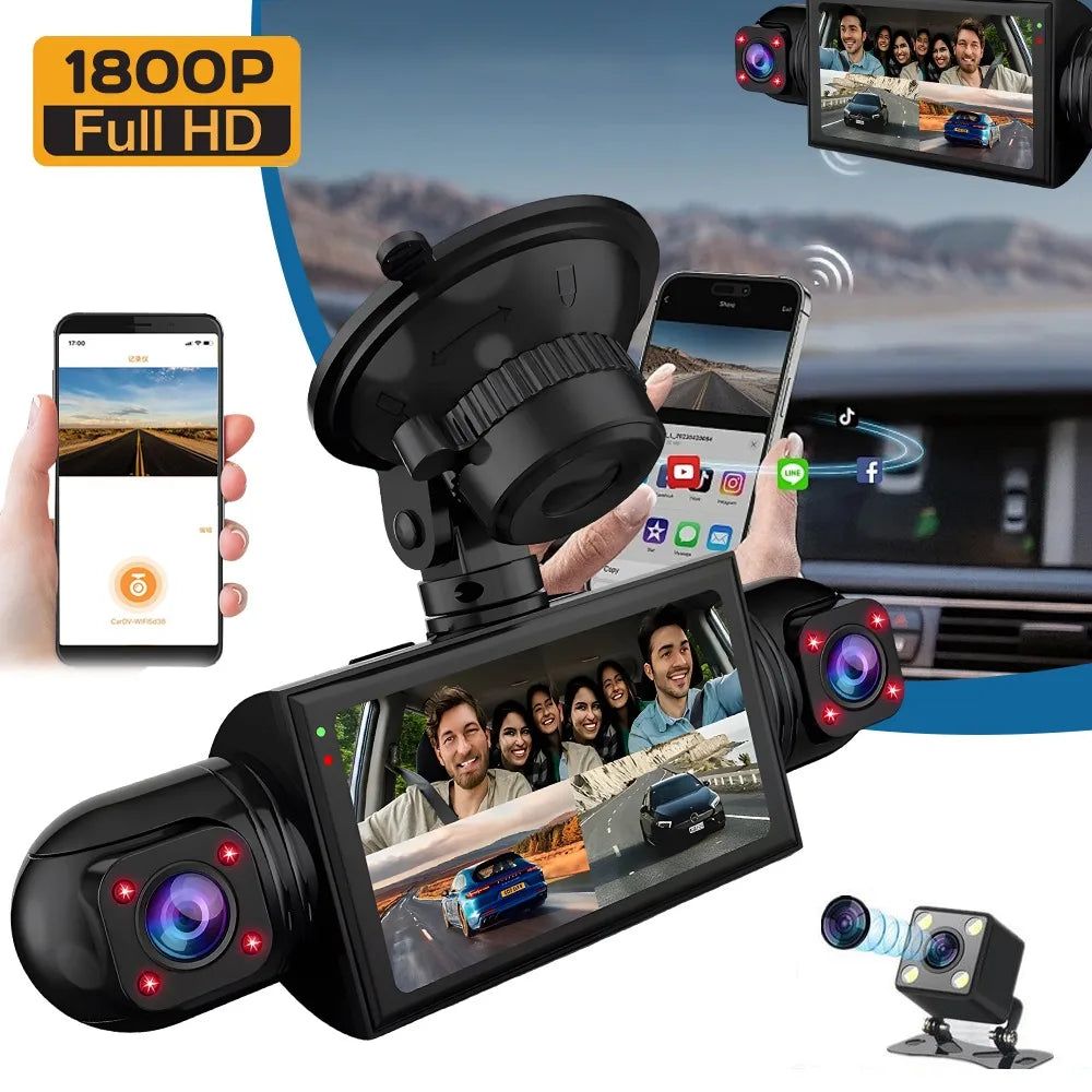 3.0″ IPS 360° Dash Camera HD 1080P