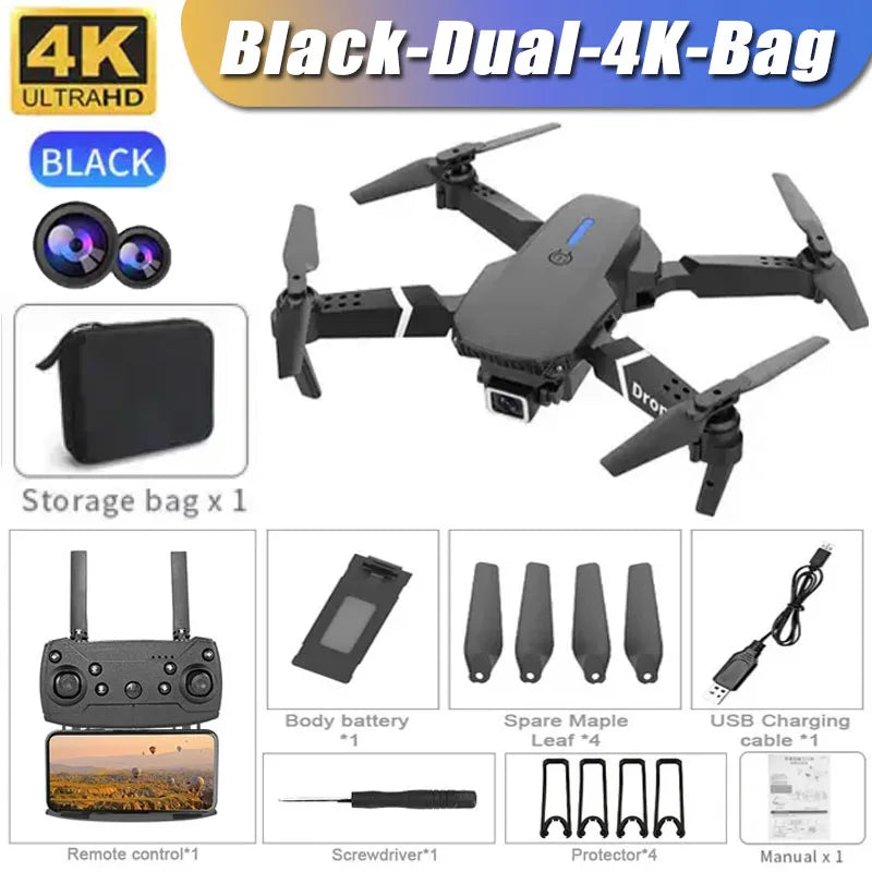 Professional Drone E88 4K  RC Drone Quadrotor Helicopter