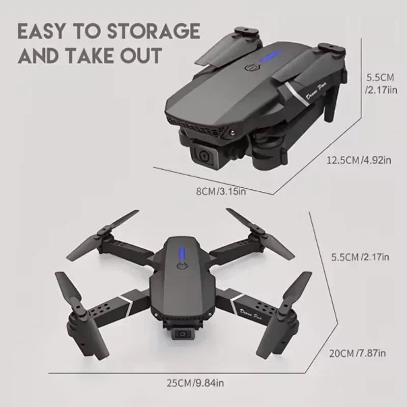Professional Drone E88 4K  RC Drone Quadrotor Helicopter