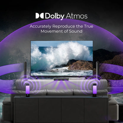 ULTIMEA Apollo S90 9.1ch Dolby Atmos Detachable Soundbar with RGB Light, APP Control, Home Theater Surround System for TV