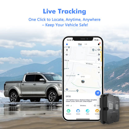 [For Vehicles]4G GPS 7500mAh 45-Days Battery Life Strong Magnetic Installation(Subscription Required)Car Truck Anti-theft Device