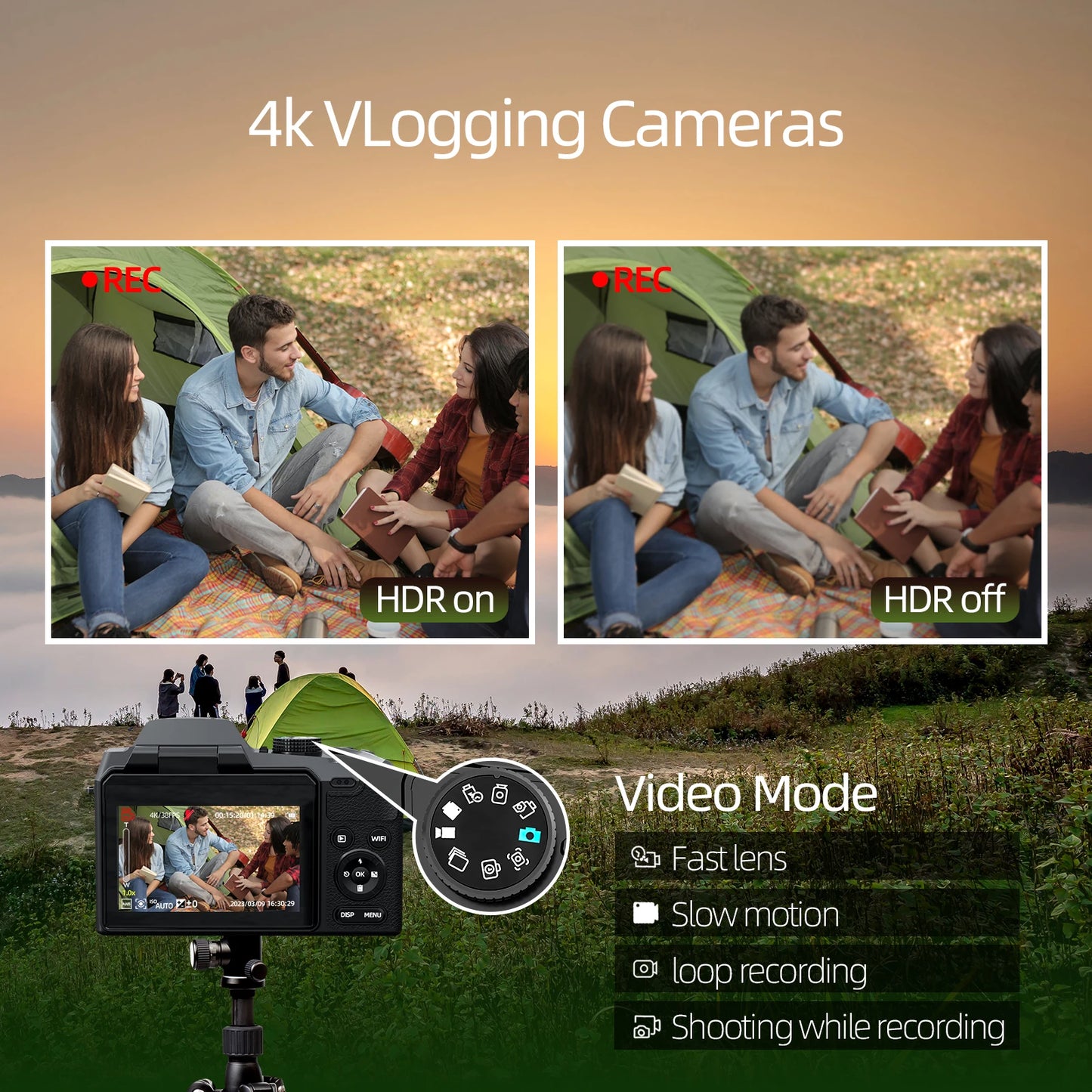 Digital Camera 4K 64MP  beginners easy to learn and operate camera