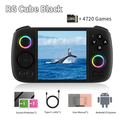 ANBERNIC RG Cube Handheld Game Console 3.95'' IPS Multi-touch Screen T820 Android 13 RGB Joystick 5200mAh Video Gaming Consoles