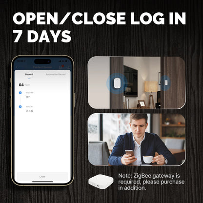 MOES Tuya ZigBee Smart Window Door Gate Sensor Detector Smart Home Security Alarm System Smart Life Tuya App Remote Control