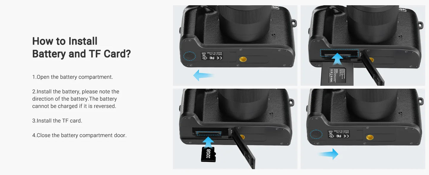 Digital Camera for Photography, 4K 64MP WiFi Vlogging Camera