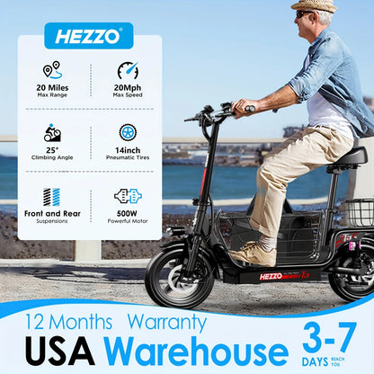 500W carbon steel electric front and rear dual disc brake bicycle for urban commuting with basket, adult electric bicycle