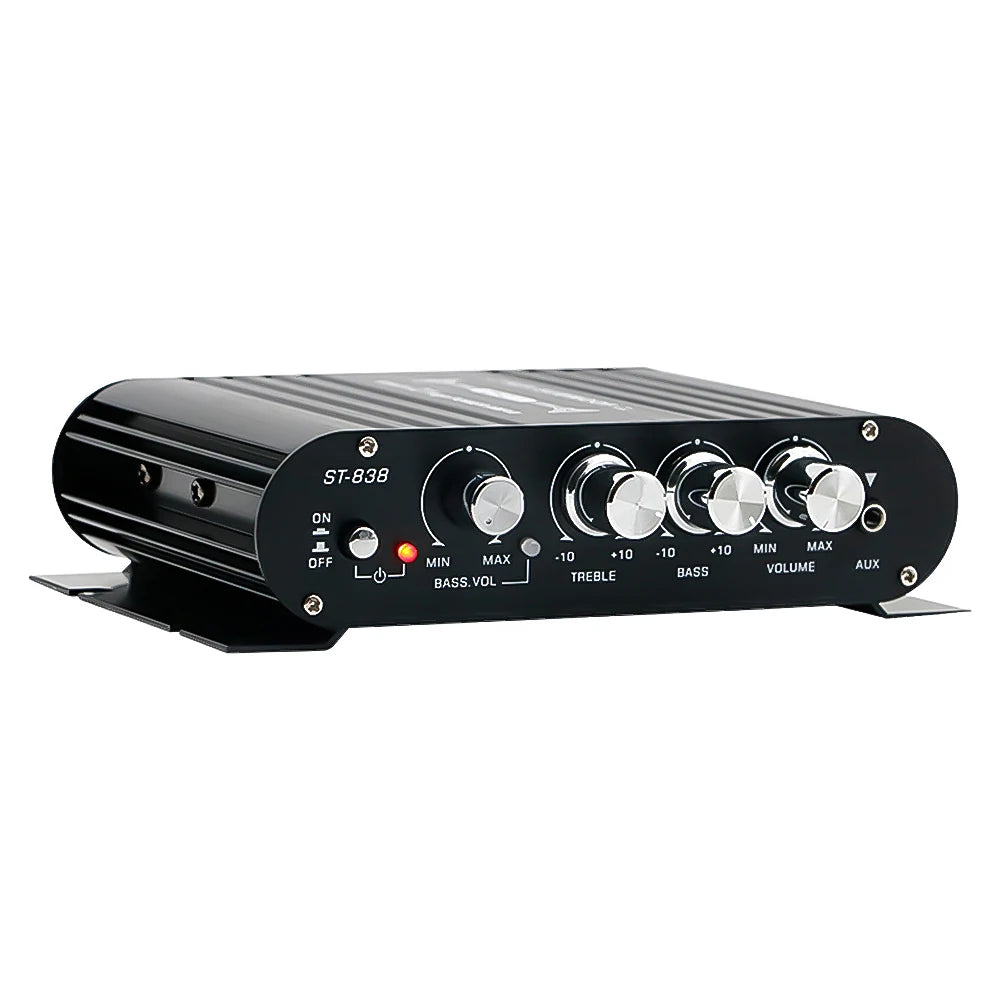 ST-838 Home Theater Amplifiers HiFi 2.1 Channel Power Amplifier Stereo Bass Sound Car Home Amp Media Player Subwoofer Amplifier