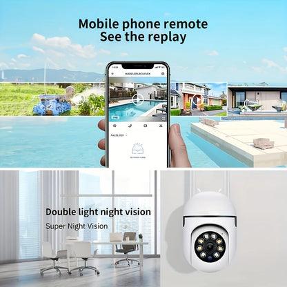 Ease Life APP Wireless 1080P HD Indoor/Outdoor WiFi Security Camera, Color Night Vision, 2-Way Audio, 360° Black Y108