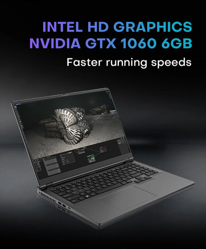 Xiaman 16" Gaming Laptop i1060 Notebook PC 16GB DDR4 1TB SSD Windows 11 Pro Laptop Gamer