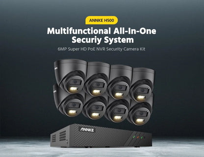 ANNKE 3K 6MP Ultra HD POE Video Surveillance System 8CH NVR Recorder 3K Security Cameras CCTV Kit Smart Dual Lights Ip camera