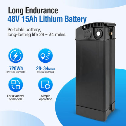 Electric Bike Battery 48V15h Battery Add Charger