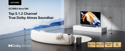 ULTIMEA 520W 5.1.2 Soundbar with Dolby Atmos for Smart TV,4K HDR Pass-through,Home Theater Wireless Bluetooth Soundbar Speakers