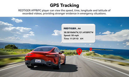 REDTIGER A6  3 Cameras Front/Cabin/Rear Cam 4K