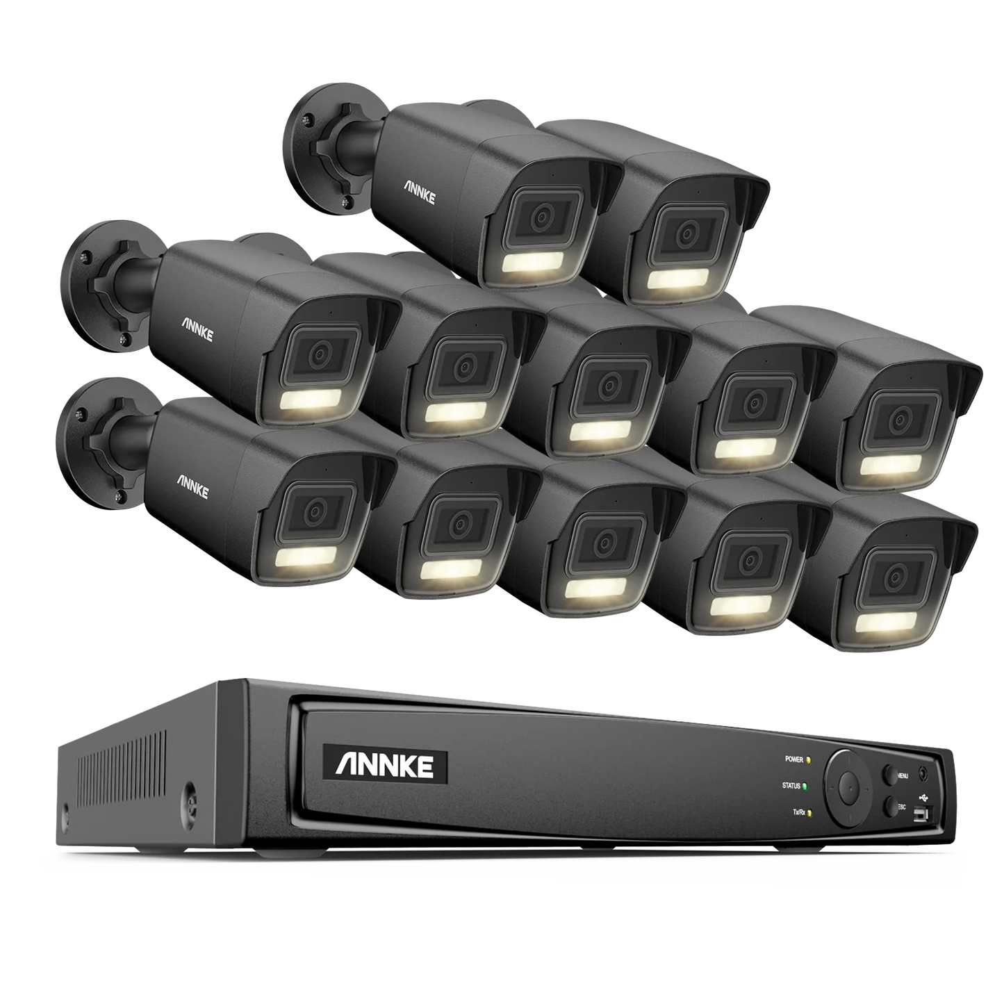 Annke H.265+ 3K Smart Dual Light POE Camera System 2.8MM Len Human Vehicle Detection IP67 Security Protection Video Surveillance