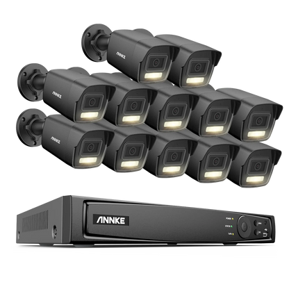 Annke H.265+ 3K Smart Dual Light POE Camera System 2.8MM Len Human Vehicle Detection IP67 Security Protection Video Surveillance