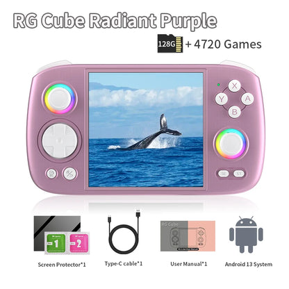 ANBERNIC RG Cube Handheld Game Console 3.95'' IPS Multi-touch Screen T820 Android 13 RGB Joystick 5200mAh Video Gaming Consoles