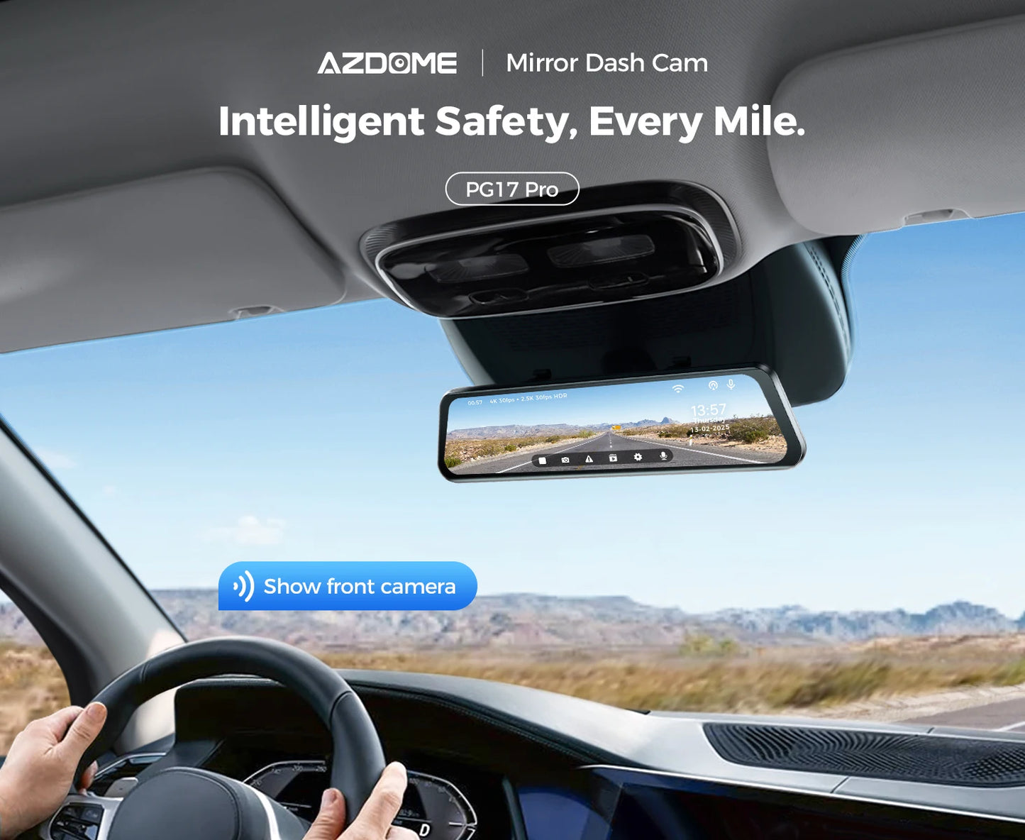 AZDOME 4K+2.5K Dash Cam PG17 Pro