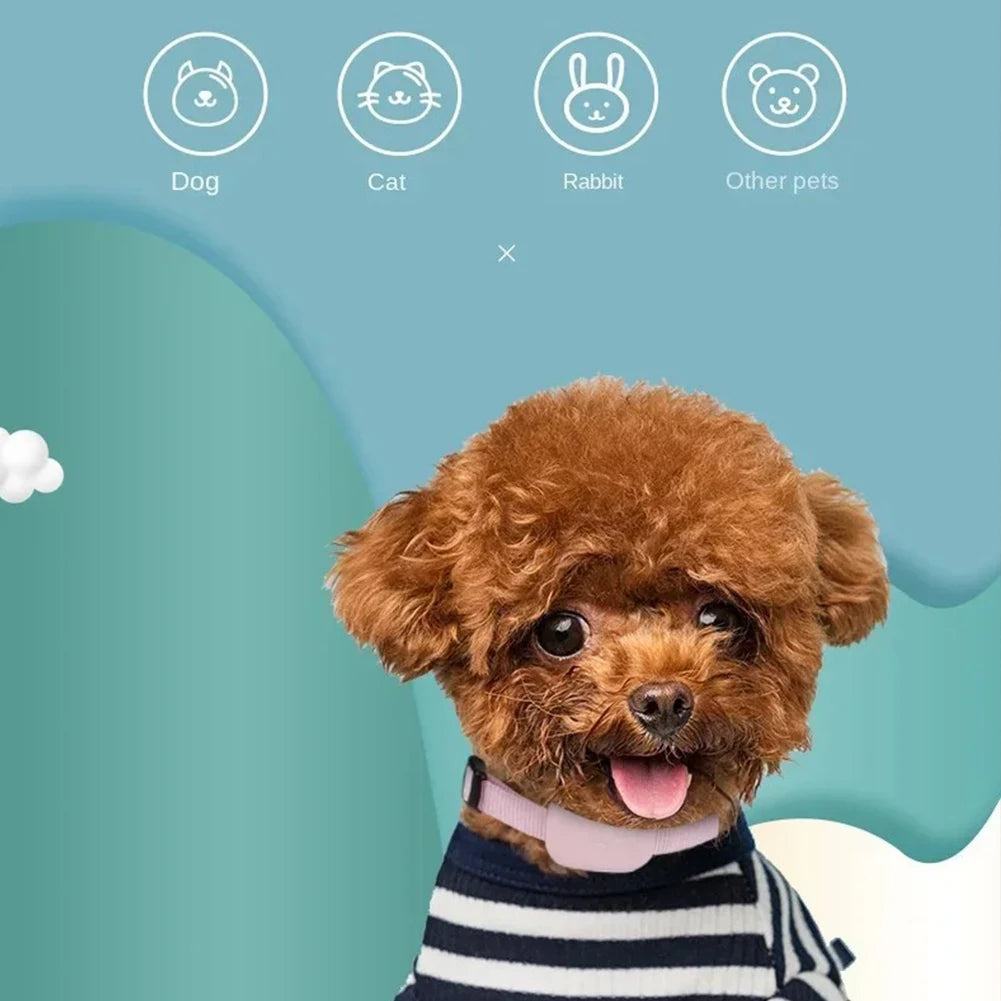 Pet GPS Tracker with Adjustable Collar Dog Tracker Smart Pet Locator for Cats and Dogs