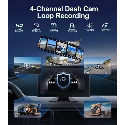 4 Channel 1080p Backup Camera Dash Cam