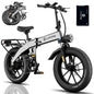Luckeep X1 Fold Electric Bike 1500W Peak Motor 48V15AH Battery Electric Bicycle Hydraulic Disc Brakes 20" x 4.0" Fat Tire Ebike