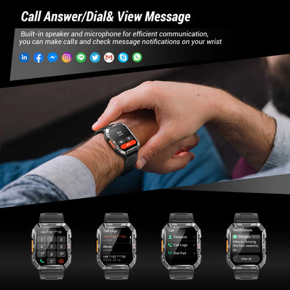 Blackview New Smart Watch 2.01'' HD Display Outdoor Men's Watches