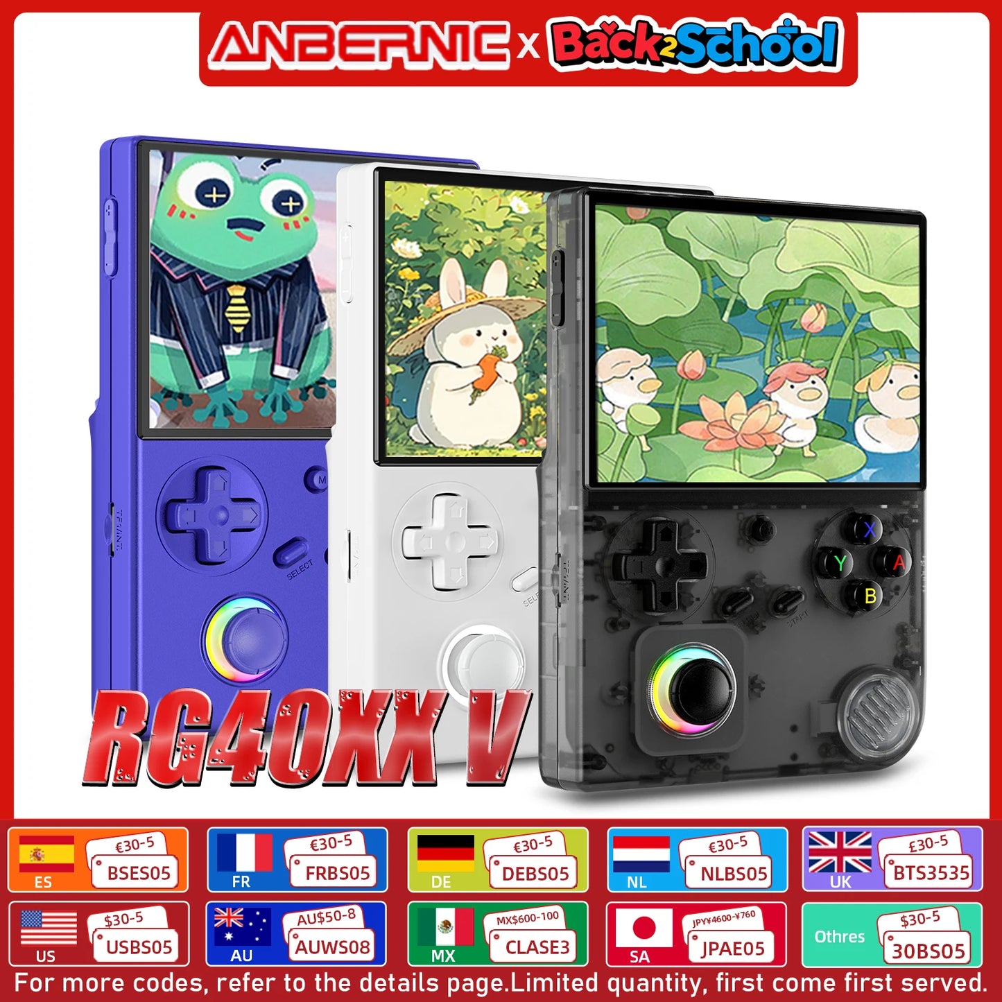 ANBERNIC RG 40XXV 64 Bit Linux Retro Handheld Game Console