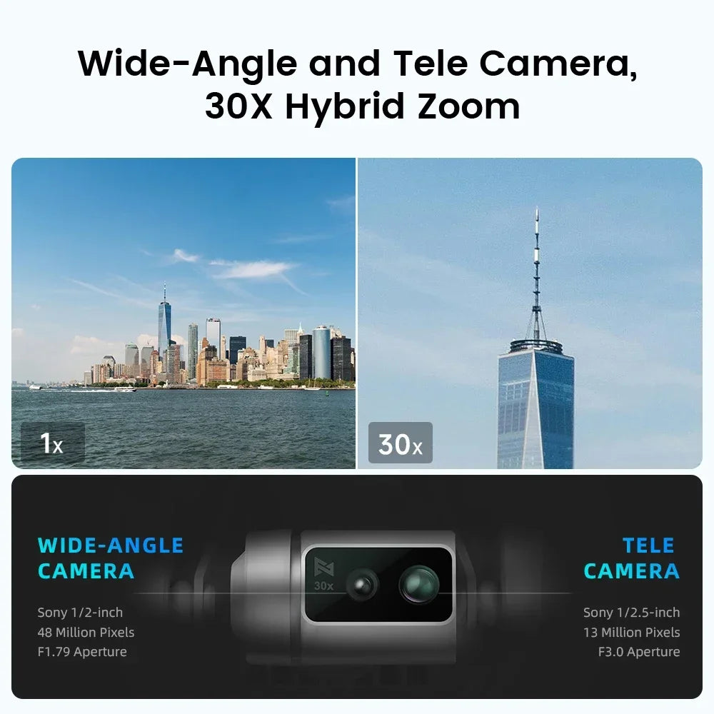 FIMI X8 Tele Max drone Dual Sony Cameras 4K 60fps 5.0 Roklink 20km range 3-axis Gimbal GPS AI Super Night Video rc Quadcopter