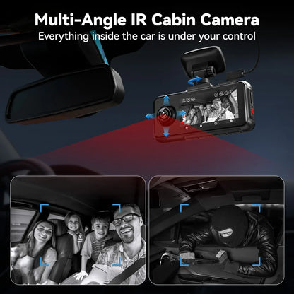 REDTIGER A6  3 Cameras Front/Cabin/Rear Cam 4K
