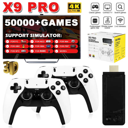 128G 256G X9 PRO GameStick 4KHD TV Video Game Console 3D Games
