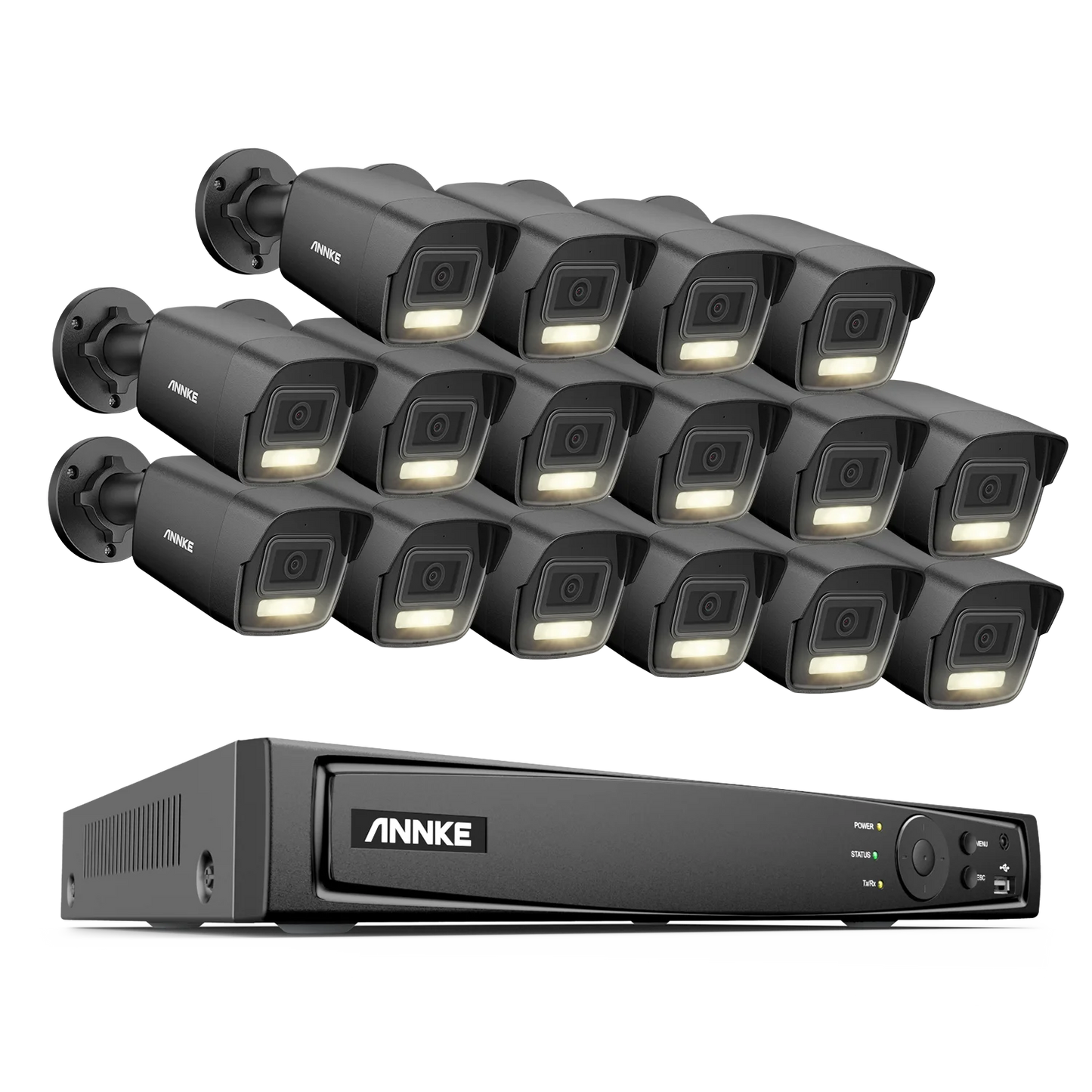 Annke H.265+ 3K Smart Dual Light POE Camera System 2.8MM Len Human Vehicle Detection IP67 Security Protection Video Surveillance