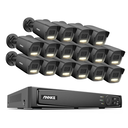 Annke H.265+ 3K Smart Dual Light POE Camera System 2.8MM Len Human Vehicle Detection IP67 Security Protection Video Surveillance