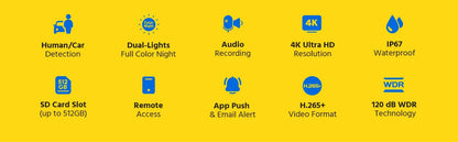 ANNKE 4K Ultra HD POE Video Surveillance System 8CH H.265+ NVR With 4K Security Cameras CCTV Kit Audio Recording 8MP Ip camera