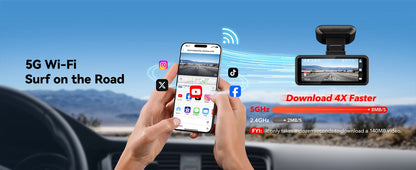 REDTIGER F8  4K+1080P 5.8G WiFi Dash Cam