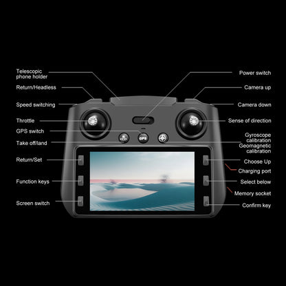 2024 S159 GPS PRO Drone 5G 8K HD Aerial Photography Dual-Camera Dron with Screen Omnidirectional Obstacle Avoidance Drone RC Toy