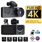 Car DVR 3Channel Dash Cam for Car 4K Video Recorder