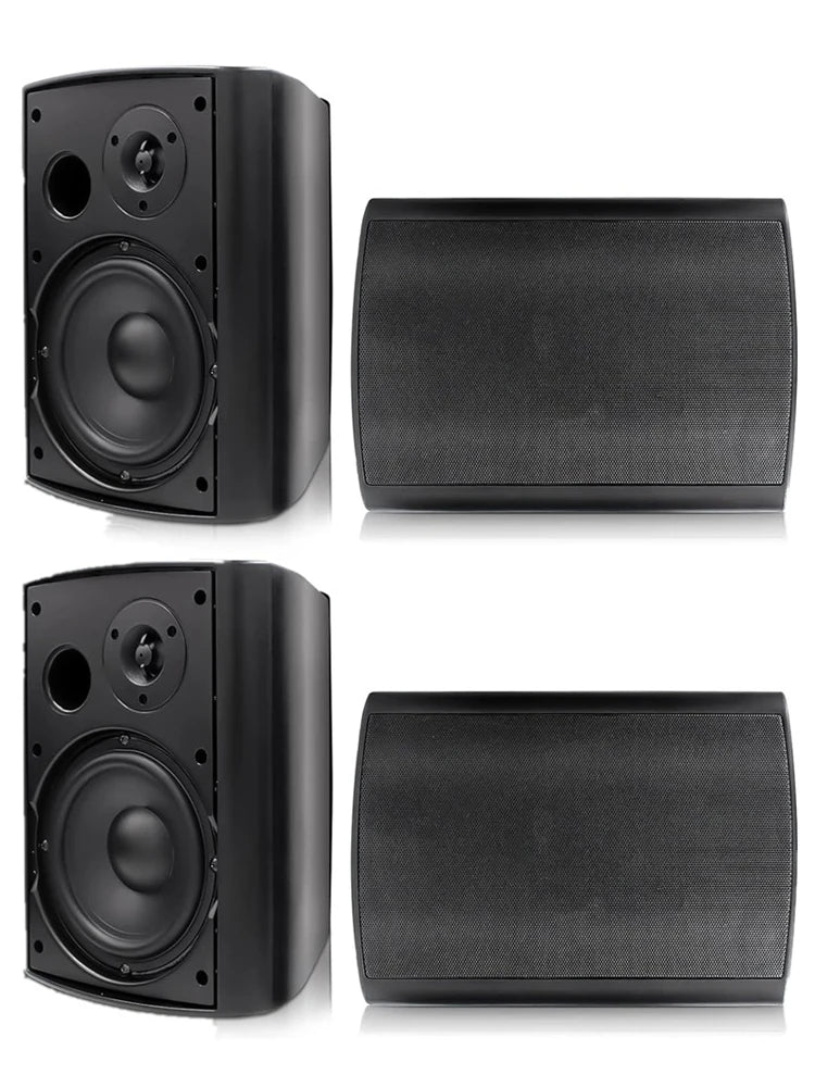 Herdio 800W 6.5 Inch Outdoor Waterproof Bluetooth Speakers HD Digital Stereo Effect Wall Mounted Sound System For Patio 2 Pairs