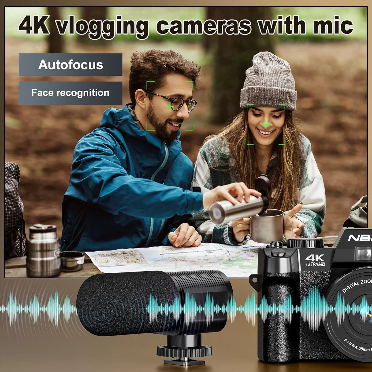 NBD Digital Camera 48MP 4K Video Camera Camcorder Vlogging Camera ,Photography Camera